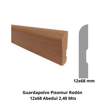 GUARDAPOLVO PISOMUR RODON 12X68 ABEDUL 2,40 MTS