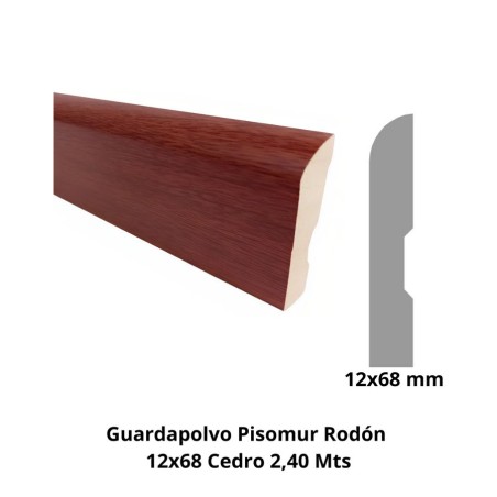 GUARDAPOLVO PISOMUR RODON 12X68 CEDRO 2,40 MTS