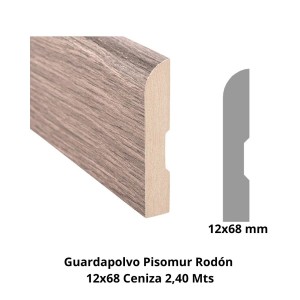 GUARDAPOLVO PISOMUR RODON 12X68 CENIZA 2,40 MTS