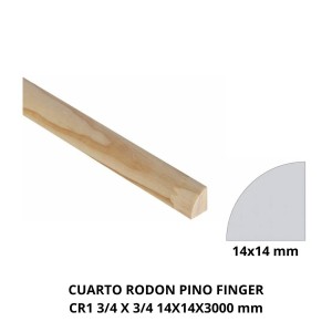 CUARTO RODÓN PINO FINGER CR1 3/4 X 3/4 3 MTS