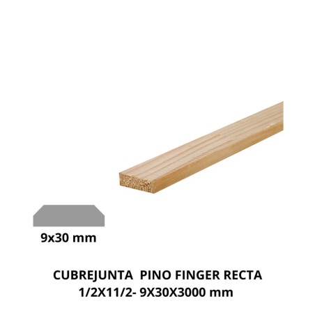CUBREJUNTA PINO FINGER RECTA 1/2X11/2 3,0 MTS