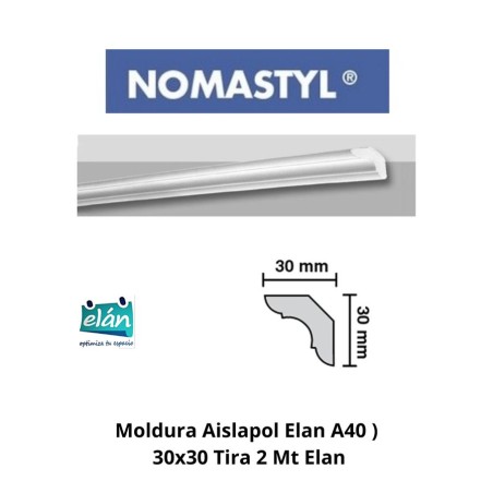 MOLDURA AISLAPOL ELAN A40 ) 30X30 TIRA 2 MT ELAN