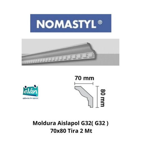 MOLDURA AISLAPOL G32( G32 ) 70X80 TIRA 2 MT