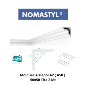 MOLDURA AISLAPOL A2 ( A50 ) 50X50 TIRA 2 MT GENERI