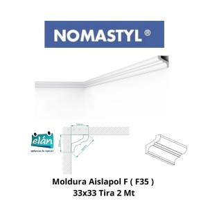 MOLDURA AISLAPOL F ( F35 ) 33X33 TIRA 2 MT GENERIC