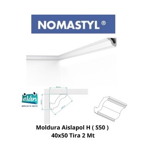 MOLDURA AISLAPOL H ( S50 ) 40X50 TIRA 2 MT GENERIC