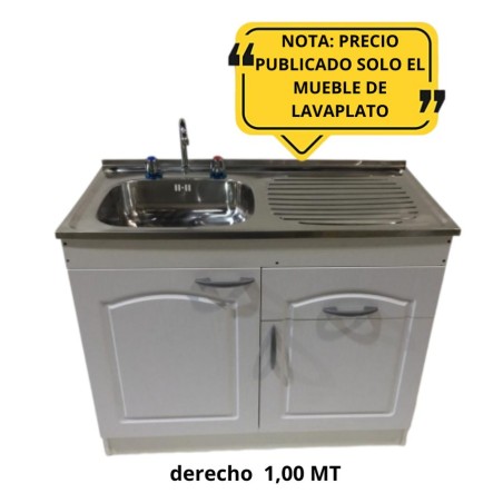 MUEBLE LAVAPLATO PUERTA BLCA RELIEVE C/DERE 1,00 M