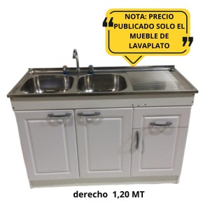 MUEBLE LAVAPLATO PUERTA BLCA RELIEVE C/DERE 1,20 M