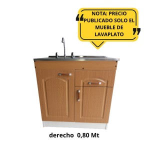 MUEBLE LAVAPLATO PUERTA CAFE RELIEVE C/DERE 0,80 M