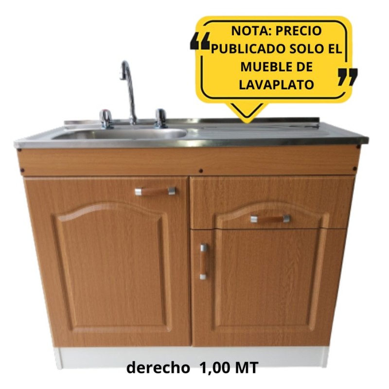 MUEBLE LAVAPLATO PUERTA CAFE RELIEVE C/DERE 1,00 M