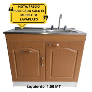 MUEBLE LAVAPLATO PUERTA CAFE RELIEVE C/IZQ 1,00 MT