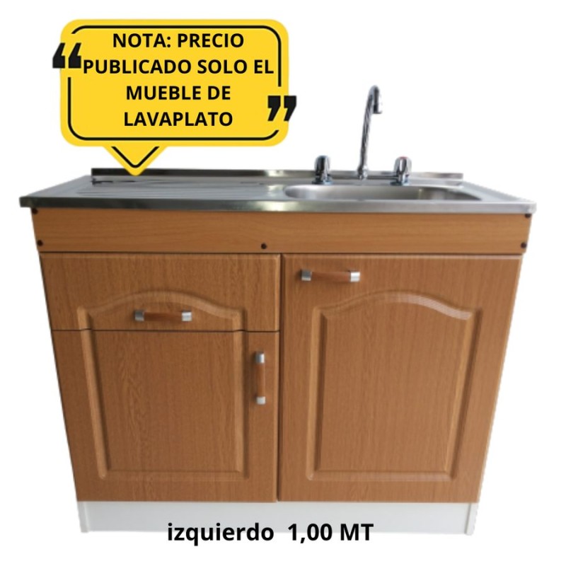 MUEBLE LAVAPLATO PUERTA CAFE RELIEVE C/IZQ 1,00 MT