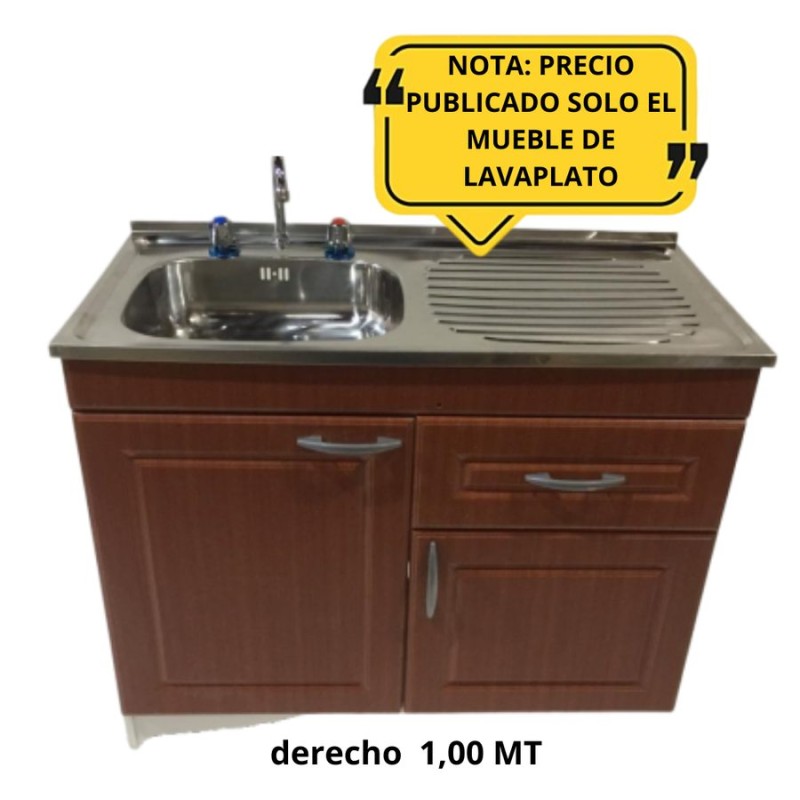 MUEBLE LAVAPLATO PUERTA CHERRY RELIEVE C/DERE 1,00