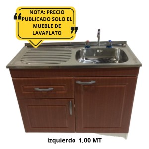 MUEBLE LAVAPLATO PUERTA CHERRY RELIEVE C/IZQ 1,00