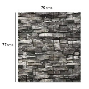 PAPEL ADHESIVO DECORATIVO LADRILLO GRIS 70X77