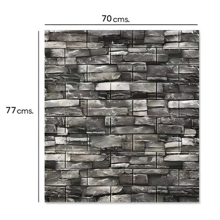 PAPEL ADHESIVO DECORATIVO LADRILLO GRIS 70X77