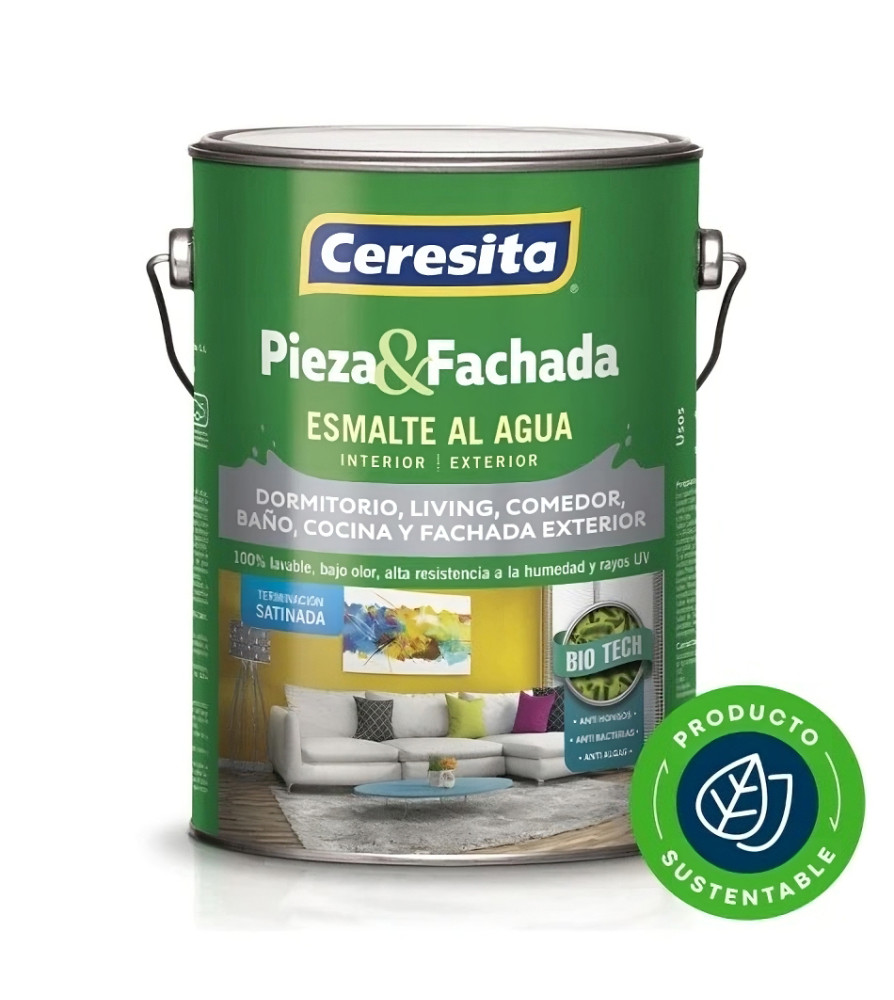 Esmalte Ceresita Pieza Y Fachada 1 Gl Marfil Orien