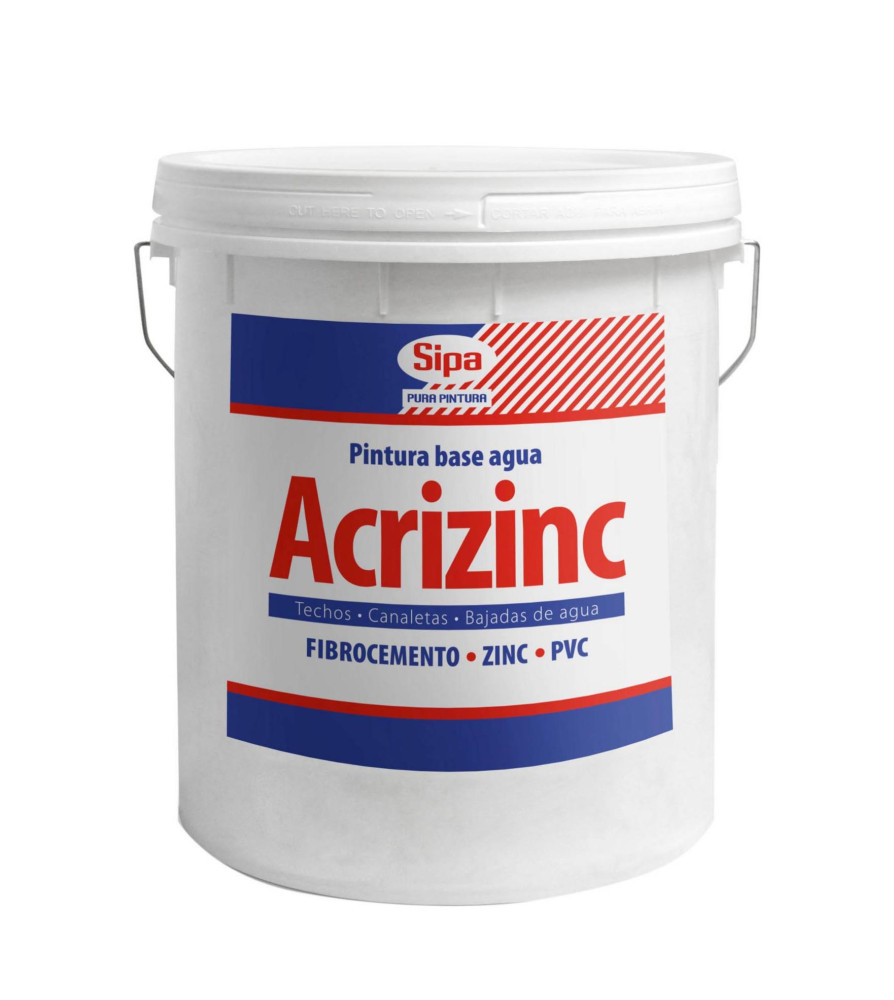 Pintura Sipa Techo Acrizinc 4 Gl Negro