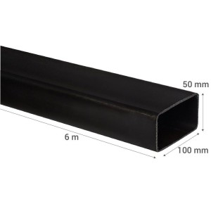 PERFIL RECTANGULAR 50 X100 X 2,0 (27,00 KG/BARRA