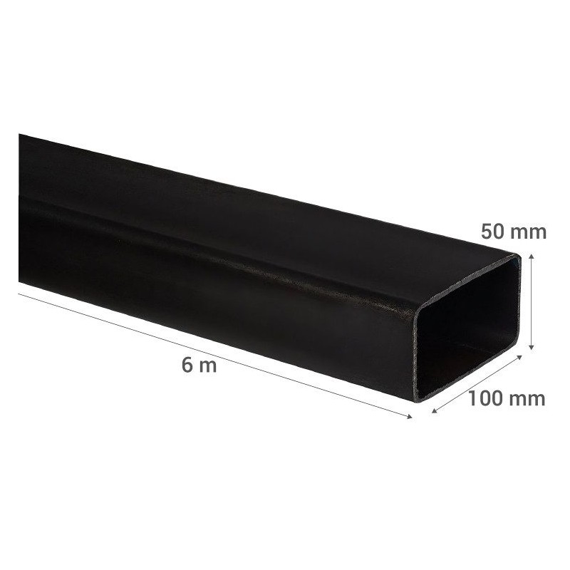 PERFIL RECTANGULAR 50 X100 X 3,0 (39,60 KG/BARRA