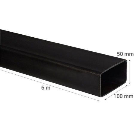 PERFIL RECTANGULAR 50 X100 X 3,0 (39,60 KG/BARRA