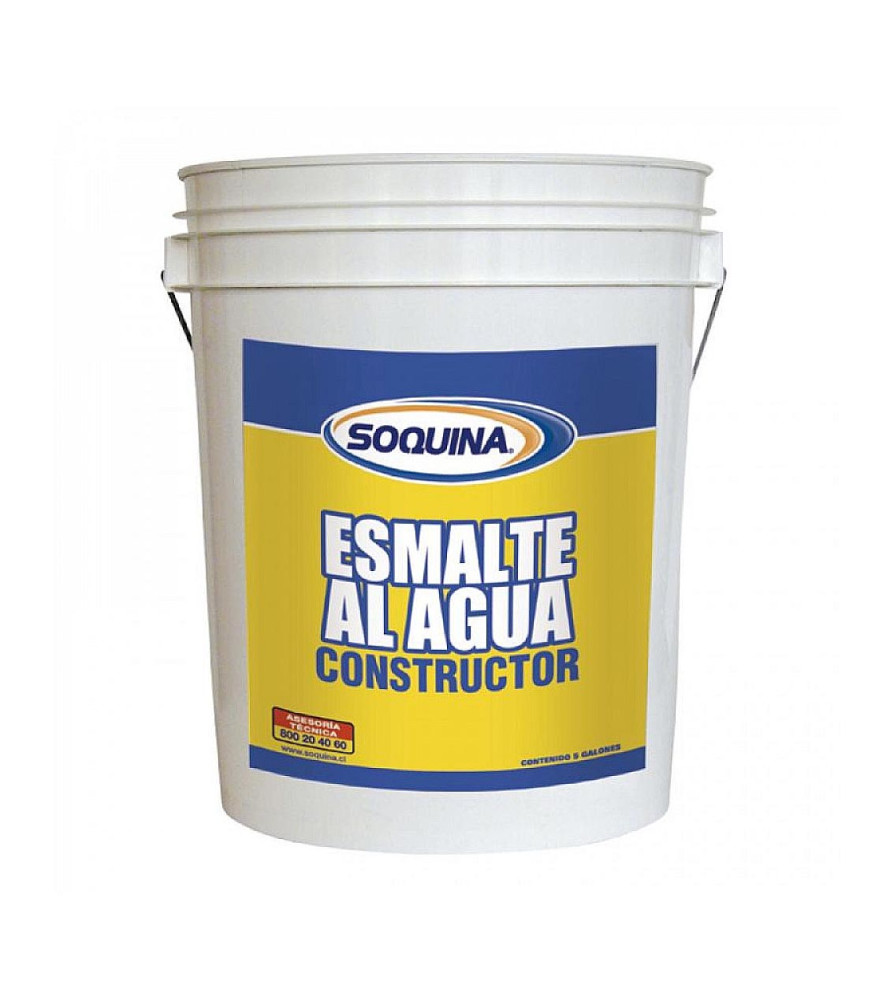 Esmalte Al Agua Constructor 1 Balde 4 Gl Blanca