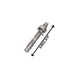 PERNO ANCLAJE C/TUERCA (10) 3/8 X 2 3/4