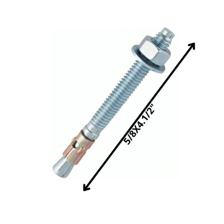 PERNO ANCLAJE C/TUERCA (16) 5/8 X 4 1/2