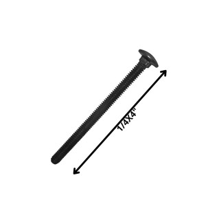 PERNO COCHE HILO CORRIENTE NEGRO (06) 1/4 X 4