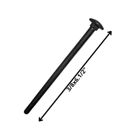 PERNO COCHE HILO CORRIENTE NEGRO (10) 3/8 X 6 1/2
