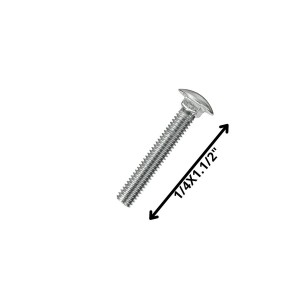 PERNO COCHE HILO CORRIENTE ZINCADO (06)1/4 X 1 1/2