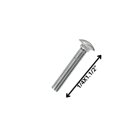 PERNO COCHE HILO CORRIENTE ZINCADO (06)1/4 X 1 1/2