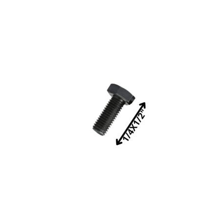 PERNO HEXAGONAL GRADO 2 HILO CTE 1/4 X 1/2 NEGRO