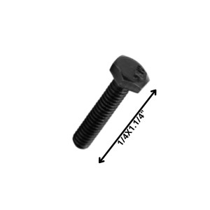 PERNO HEXAGONAL GRADO 2 HILO CTE 1/4 X 11/4 NEGRO