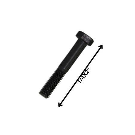 PERNO HEXAGONAL GRADO 2 HILO CTE 1/4 X 2 NEGRO