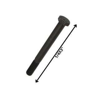 PERNO HEXAGONAL GRADO 2 HILO CTE 1/4 X 3 NEGRO