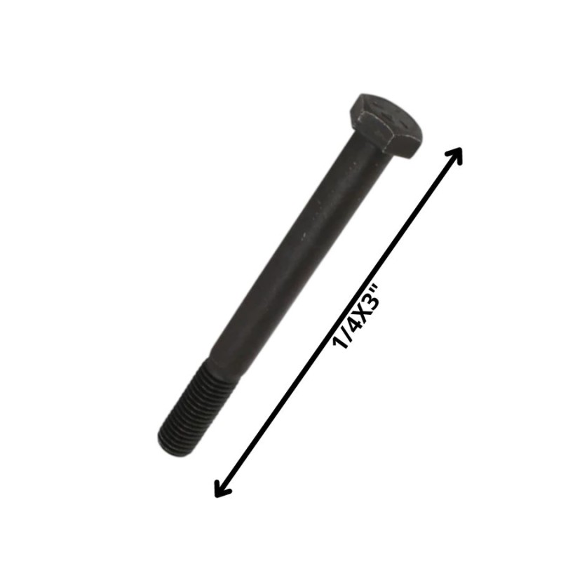 PERNO HEXAGONAL GRADO 2 HILO CTE 1/4 X 3 NEGRO