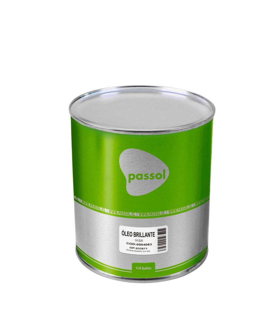 Oleo Passol Brillante 1/4 Galon Negro