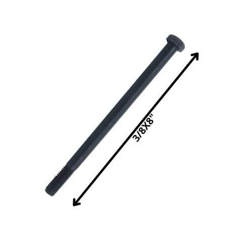 PERNO HEXAGONAL GRADO 2 HILO CTE 3/8 X 8 NEGRO