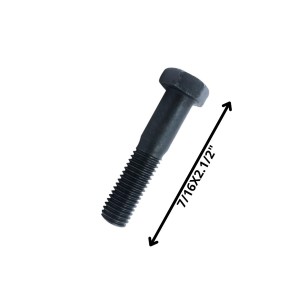 PERNO HEXAGONAL GRADO 2 HILO CTE 7/16 X 21/2 NEGRO
