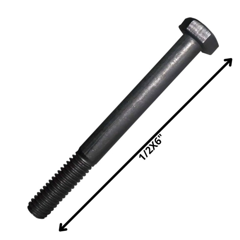 PERNO HEXAGONAL GRADO 2 HILO CTE 1/2 X 6 NEGRO