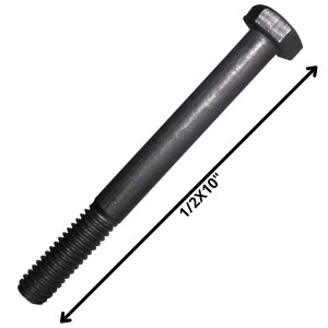 PERNO HEXAGONAL GRADO 2 HILO CTE 1/2 X 10 NEGRO