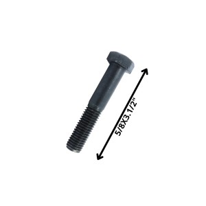 PERNO HEXAGONAL GRADO 2 HILO CTE 5/8 X 31/2 NEGRO
