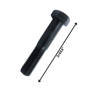 PERNO HEXAGONAL GRADO 2 HILO CTE 3/4 X 4 NEGRO