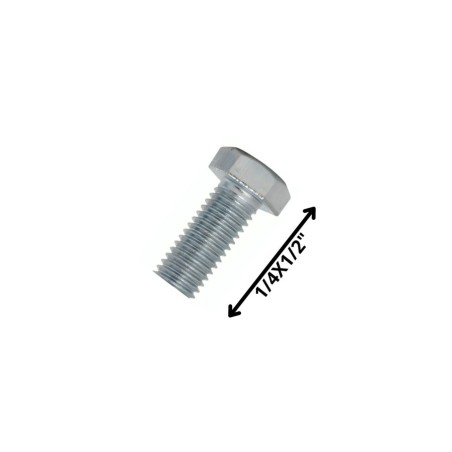 PERNO HEXAGONAL GRADO 2 HILO CTE 1/4 X 1/2 ZINC