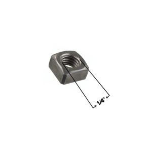 TUERCA CUADRADA NEGRA ( 6 MM) 1/4"