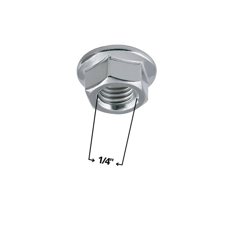 TUERCA GORRO ACERO CROMO 1/4"