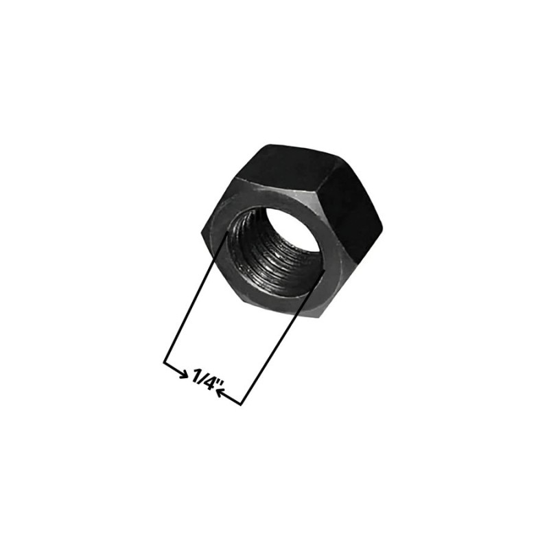 TUERCA HEXAGONAL PAVONADO 1/4"