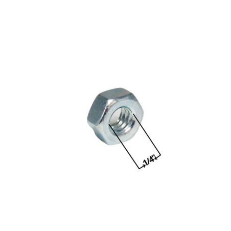TUERCA HEXAGONAL ZINCADA 1/4"