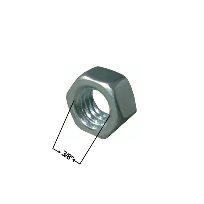TUERCA HEXAGONAL ZINCADA 3/8"